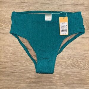 Kona Sol High Rise Teal Bikini Bottom